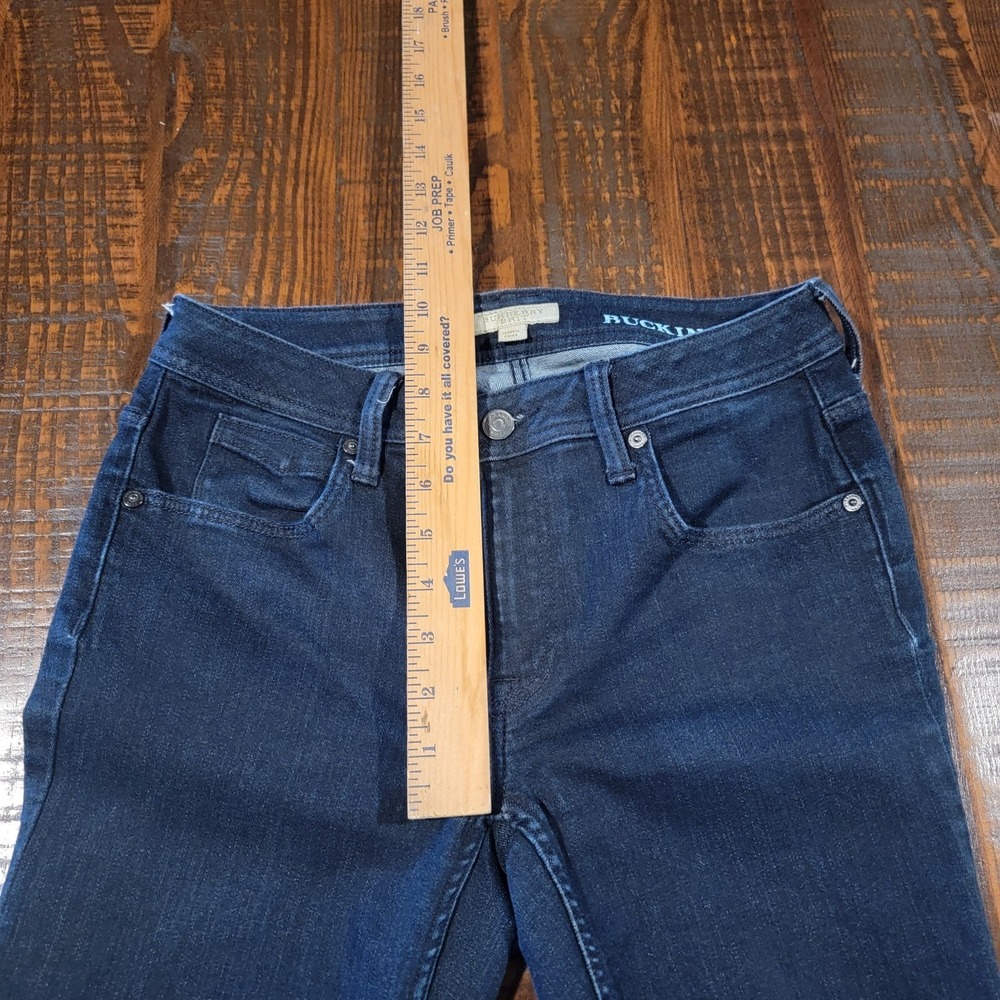 Burberry Brit Womens 28 Blue Jeans Cropped Denim Buckingham Capri Jeans Designer - Picture 3 of 11